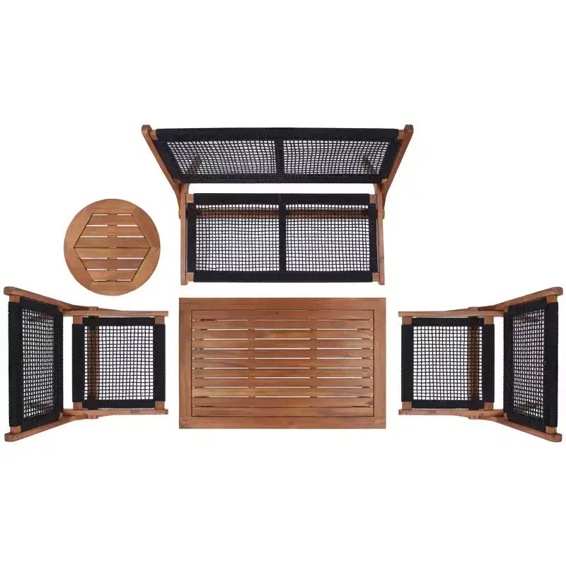 Set da Soggiorno Kobina 5 Pezzi - Interno/Esterno - PAT7314 - Safavieh