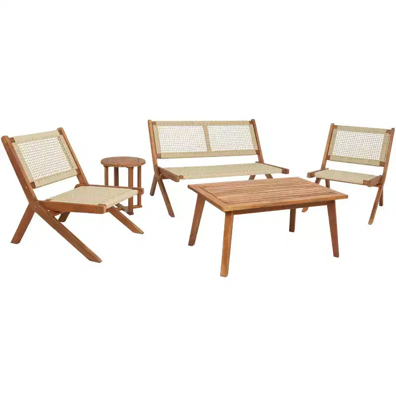 Set da Soggiorno Kobina 5 Pezzi - Interno/Esterno - PAT7314 - Safavieh