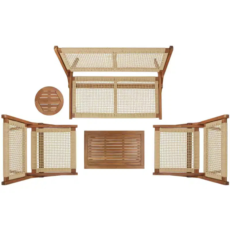 Set da Soggiorno Kobina 5 Pezzi - Interno/Esterno - PAT7314 - Safavieh
