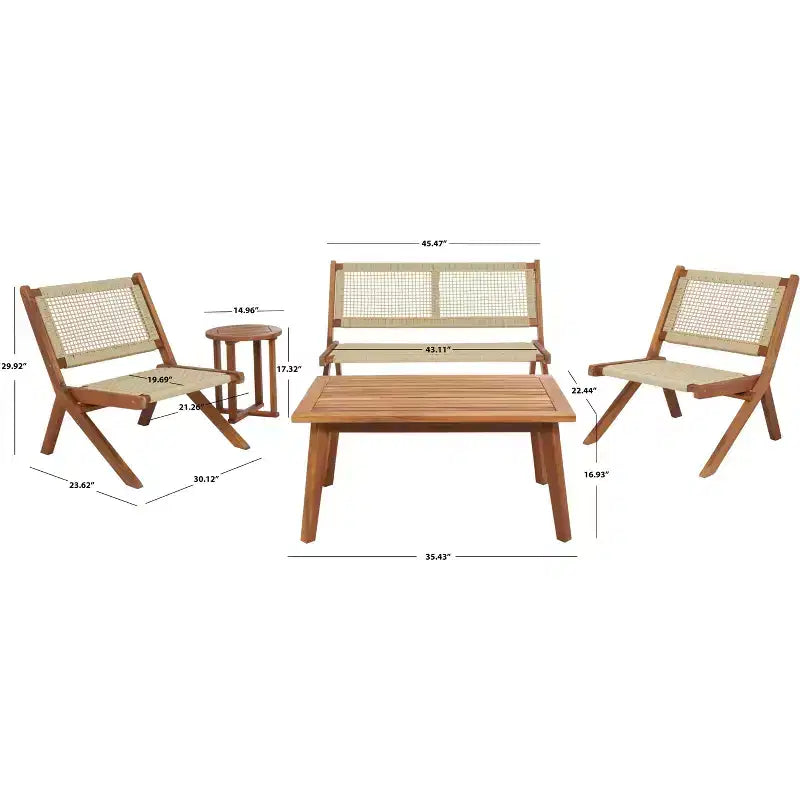 Set da Soggiorno Kobina 5 Pezzi - Interno/Esterno - PAT7314 - Safavieh