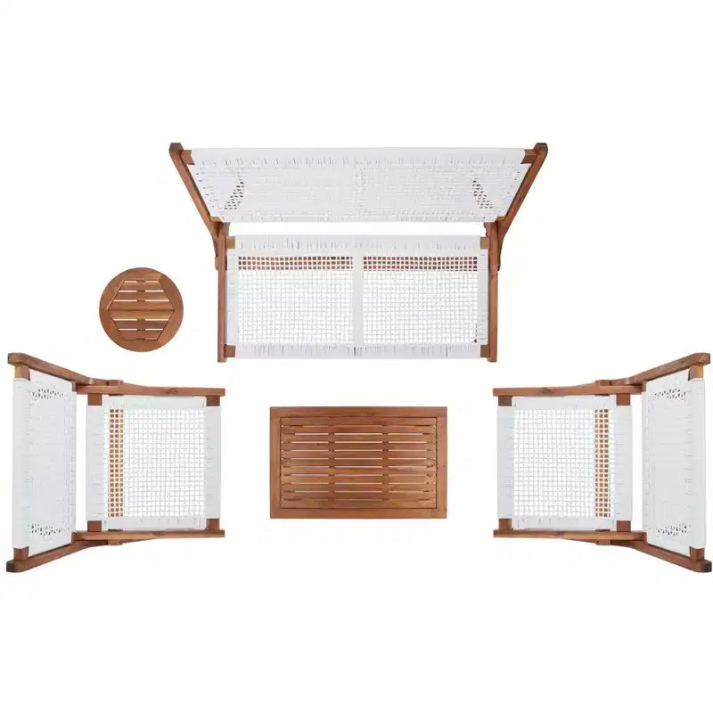 Set da Soggiorno Kobina 5 Pezzi - Interno/Esterno - PAT7314 - Safavieh