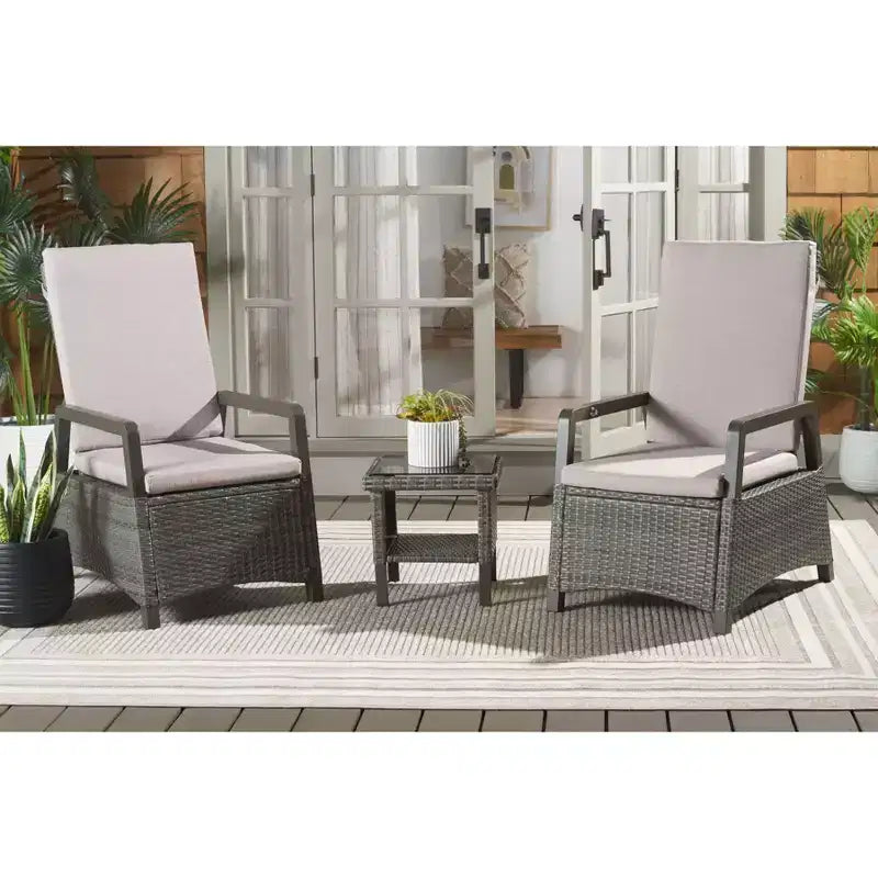 Set da 3 pezzi poltrona reclinabile Herman - Per interni/esterni - PAT7540 - Safavieh