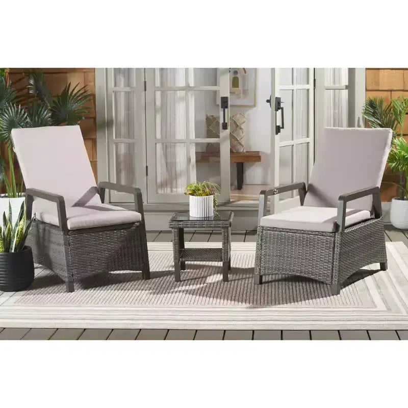 Set da 3 pezzi poltrona reclinabile Herman - Per interni/esterni - PAT7540 - Safavieh