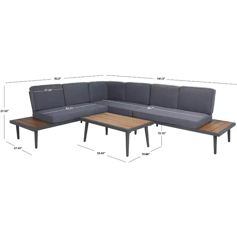 Set da soggiorno angolare Guthrie - Per interni/esterni - PAT7724 - Safavieh
