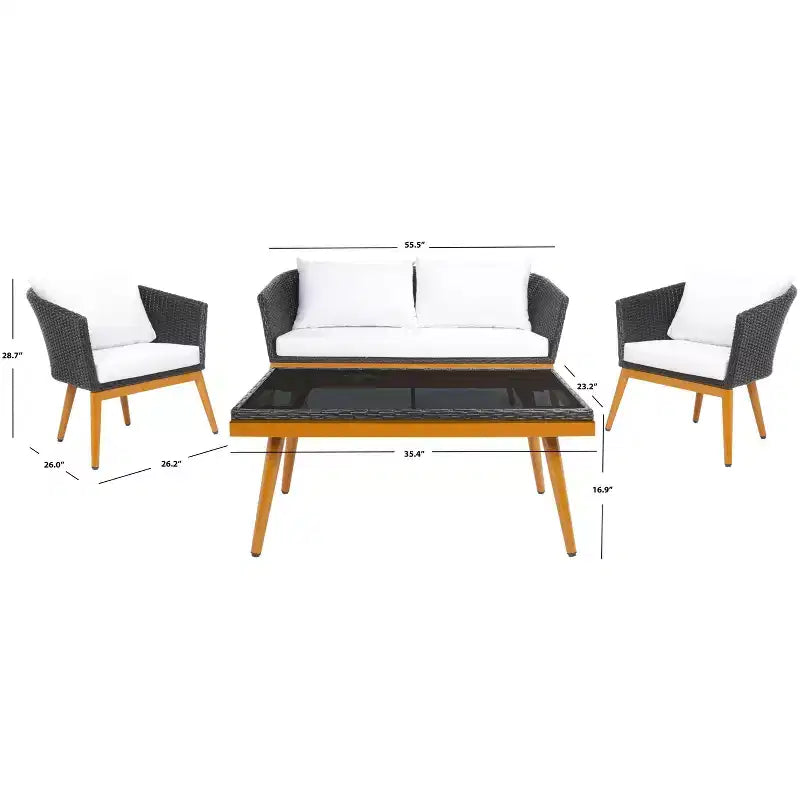 Set Salotto 4 Pezzi Malsor - Interno/Esterno - PAT7529 - Safavieh