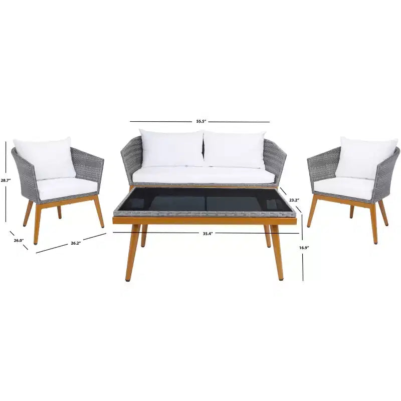 Set Salotto 4 Pezzi Malsor - Interno/Esterno - PAT7529 - Safavieh