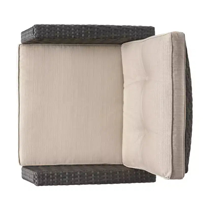 Christopher Knight Home Malvern Set da 5 Pezzi con Poltrone Club da Esterno in Vimini e Braciere con Cuscini