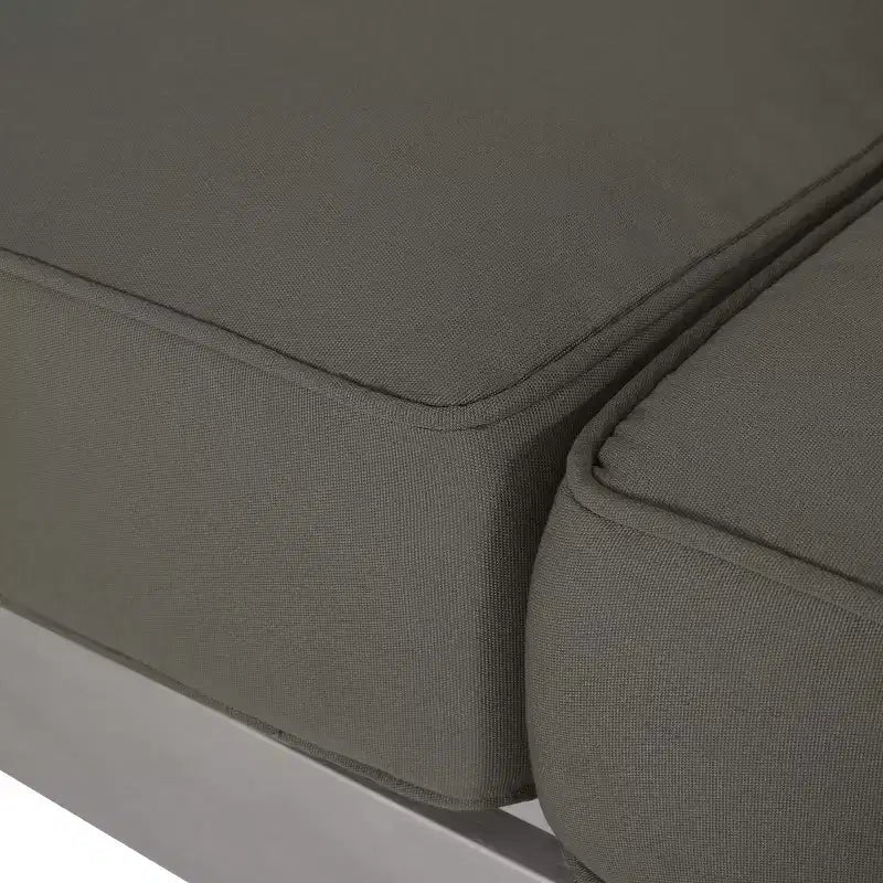 Set da salotto da esterno a 4 posti GDFStudio Alec in alluminio con focolare
