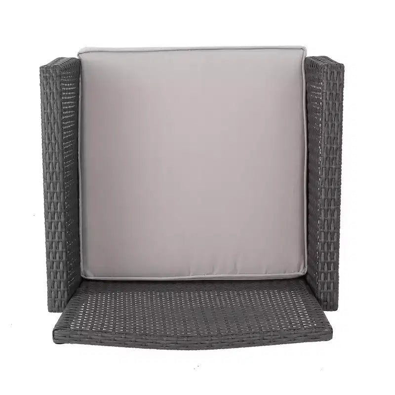Christopher Knight Home Khaden Set salotto da esterno in vimini a 4 posti con braciere