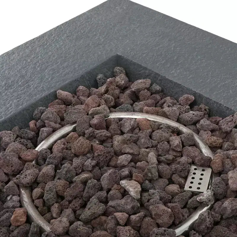 Set da 5 pezzi GDFStudio Venice con poltrona girevole e braciere, in vimini per esterni