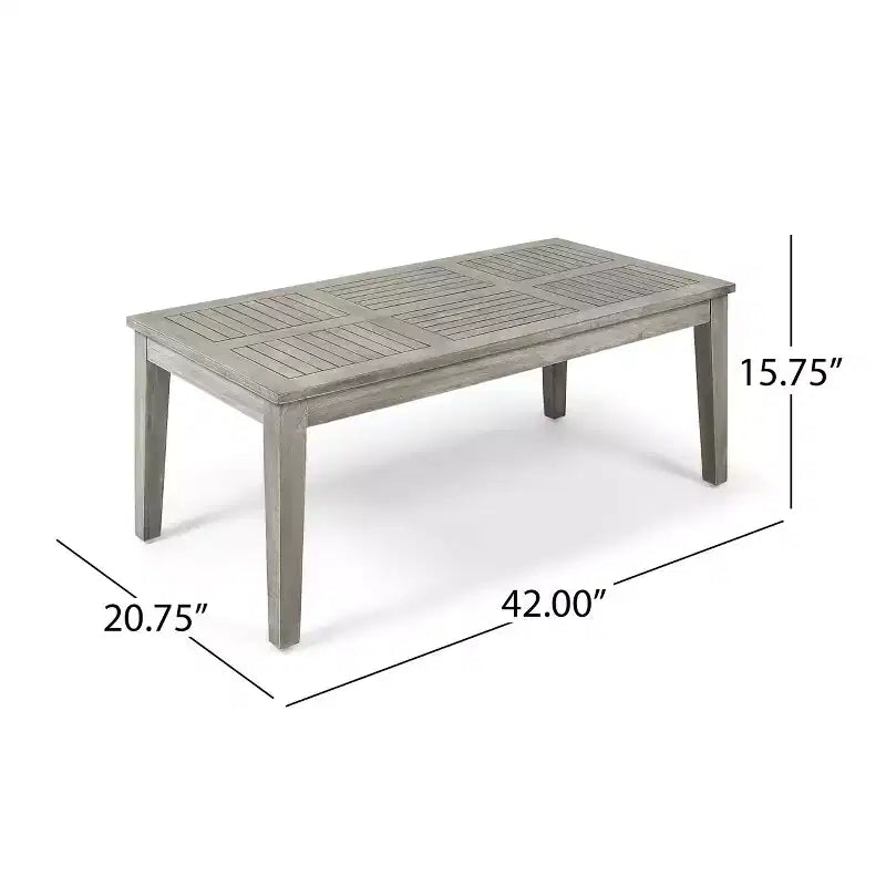 Set di divano a 3 posti e tavolino Christopher Knight Home Sewell in legno di acacia e vimini da esterno