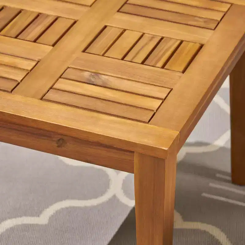 Set di divano a 3 posti e tavolino Christopher Knight Home Sewell in legno di acacia e vimini da esterno