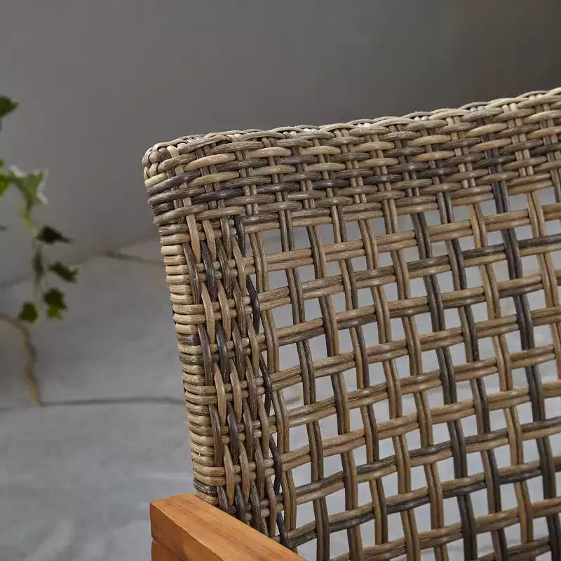Set di divano a 3 posti e tavolino Christopher Knight Home Sewell in legno di acacia e vimini da esterno