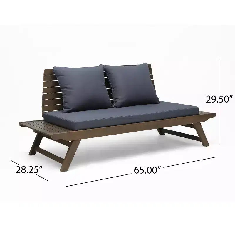 Christopher Knight Home Sedona Set da conversazione da esterno a 4 posti in legno di acacia con cuscini