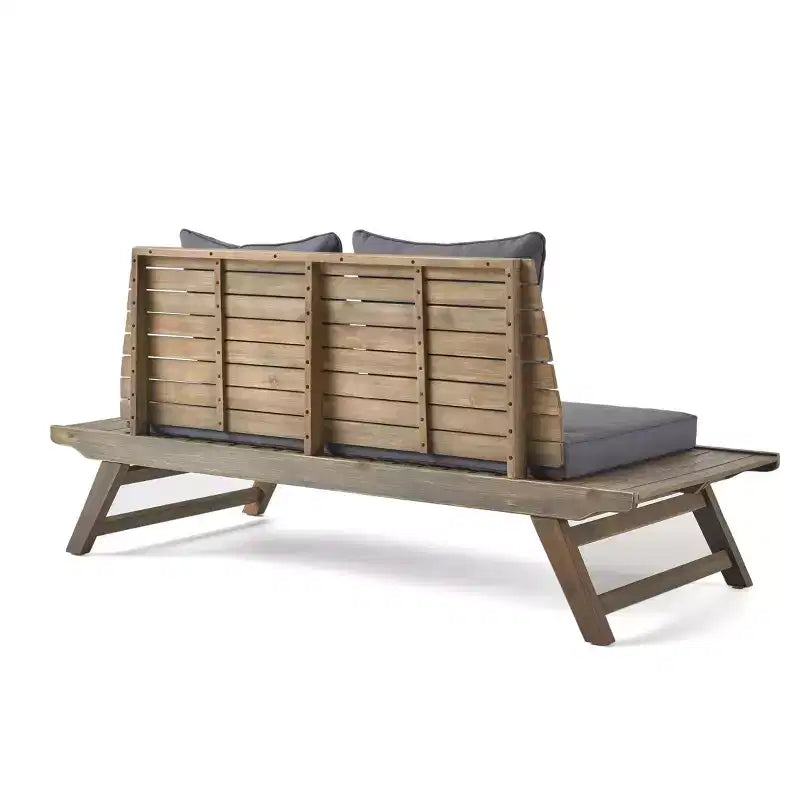 Christopher Knight Home Sedona Set da conversazione da esterno a 4 posti in legno di acacia con cuscini