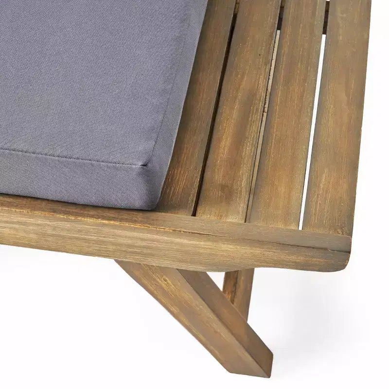 Christopher Knight Home Sedona Set da conversazione da esterno a 4 posti in legno di acacia con cuscini