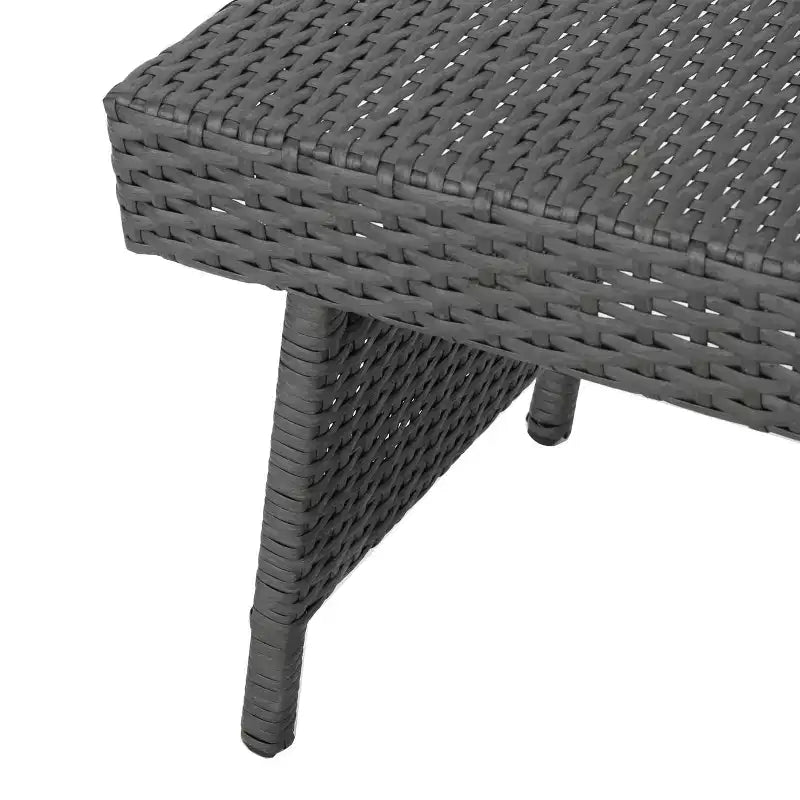 GDFStudio Soleil Set Salotto da Esterno in Vimini 3 Pezzi con Chaise Longue Braccioli Regolabili