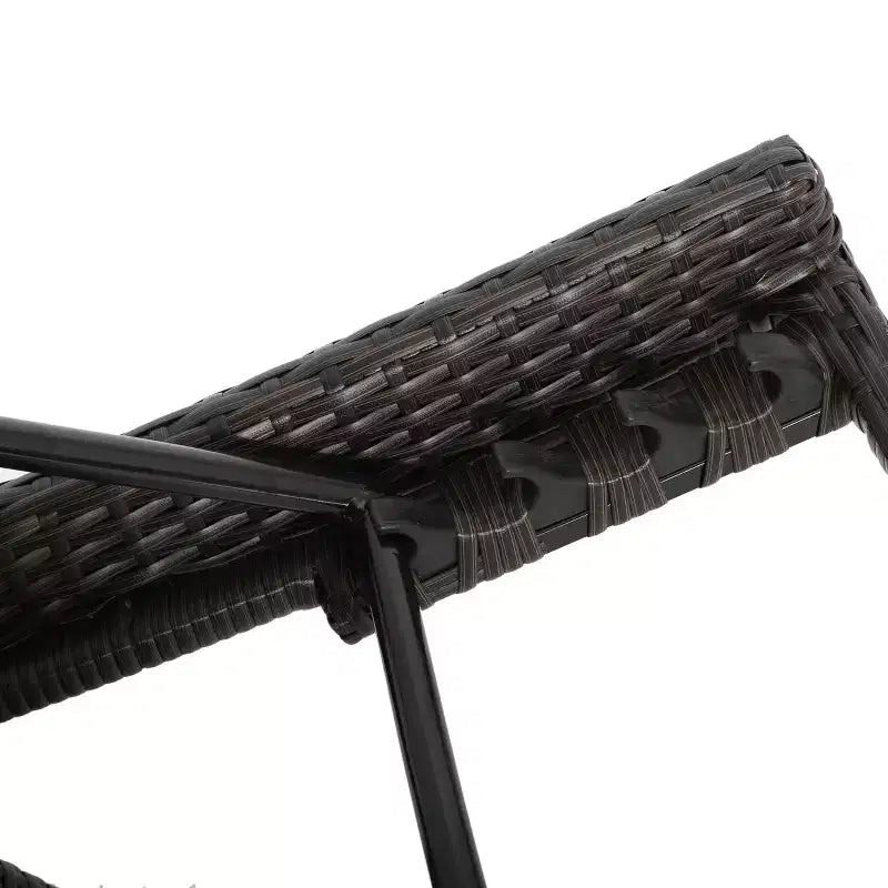 GDFStudio Soleil Set Salotto da Esterno in Vimini 3 Pezzi con Chaise Longue Braccioli Regolabili