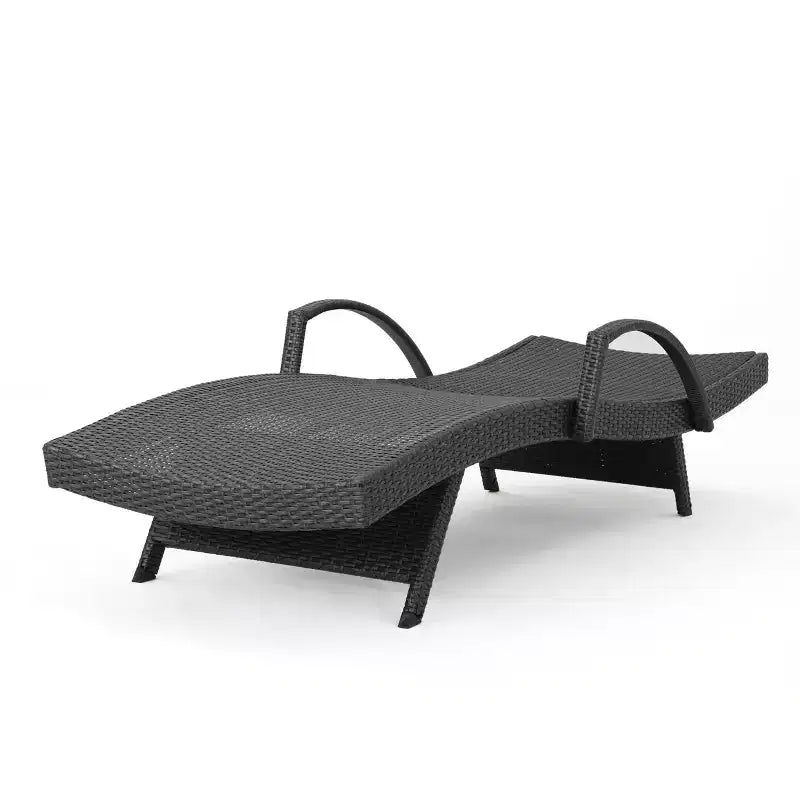 GDFStudio Soleil Set Salotto da Esterno in Vimini 3 Pezzi con Chaise Longue Braccioli Regolabili