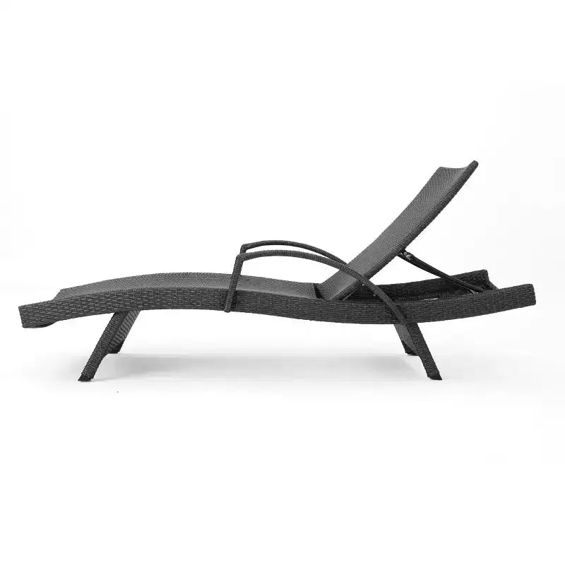 GDFStudio Soleil Set Salotto da Esterno in Vimini 3 Pezzi con Chaise Longue Braccioli Regolabili