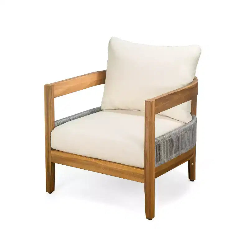 Christopher Knight Home Olympia Set da 4 Pezzi da Esterno in Legno di Acacia, Beige/Teak