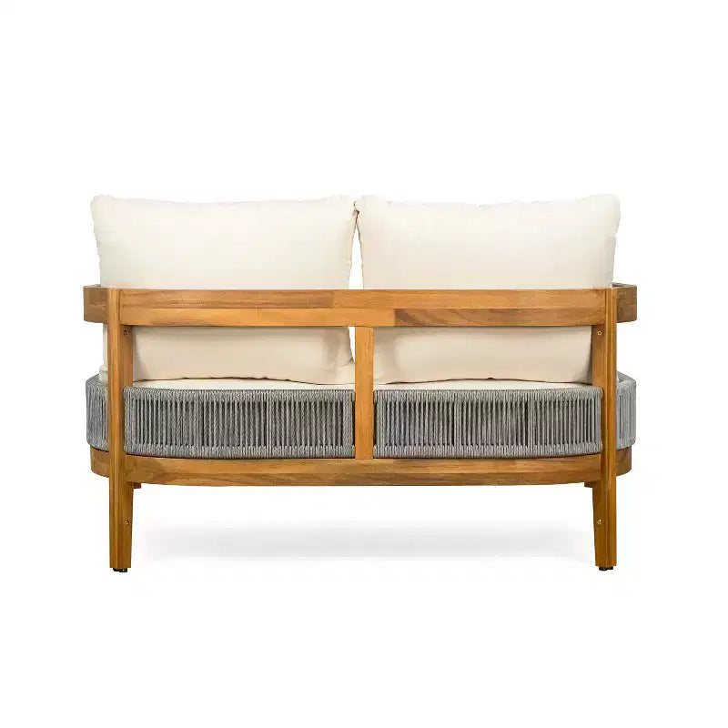 Christopher Knight Home Olympia Set da 4 Pezzi da Esterno in Legno di Acacia, Beige/Teak