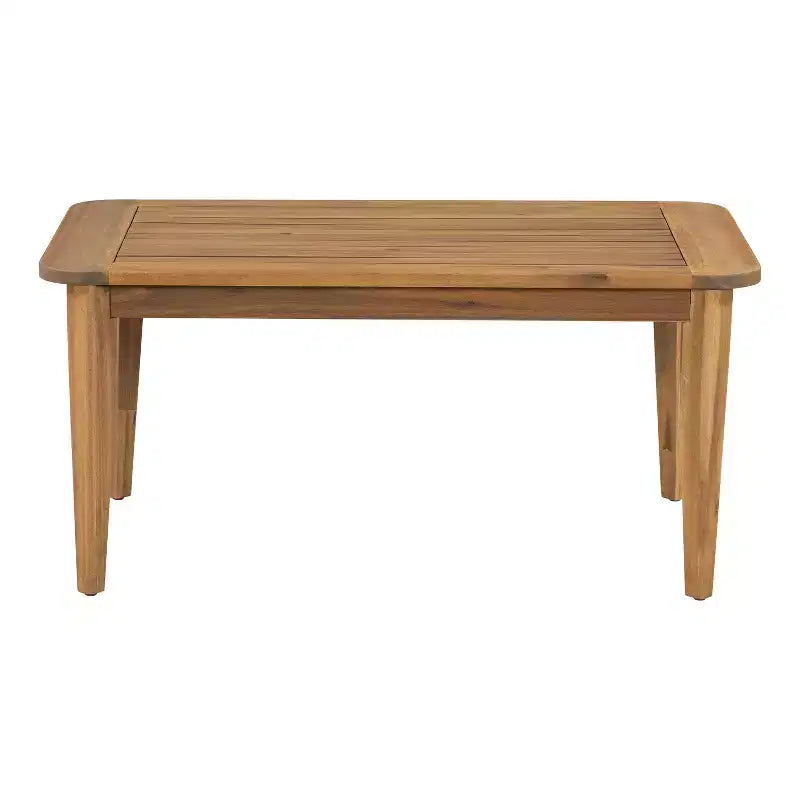 Christopher Knight Home Osborn Set Salotto da Esterno a 4 Pezzi in Legno di Acacia con Design a Doghe e Cuscini, Teak/Beige