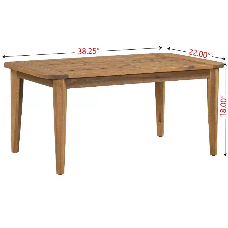 Christopher Knight Home Osborn Set Salotto da Esterno a 4 Pezzi in Legno di Acacia con Design a Doghe e Cuscini, Teak/Beige