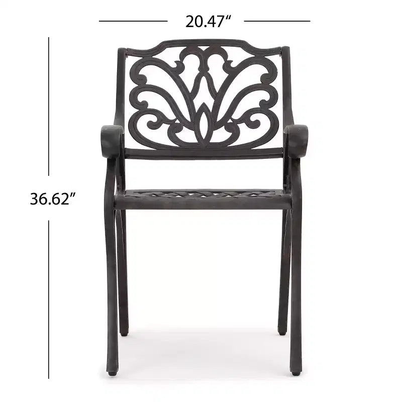 Christopher Knight Home Lola Set salotto da esterno 3 pezzi in alluminio, bronzo