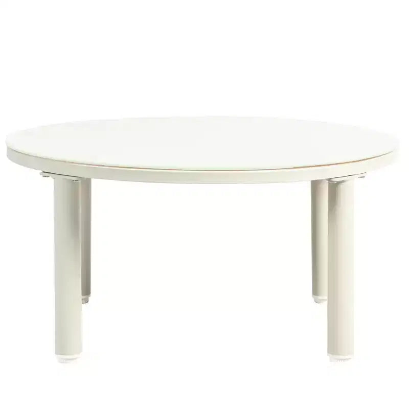 Set divano da esterno semicircolare 6 pezzi Whisen con 2 tavolini da caffè e 4 cuscini, componibile in rattan PE