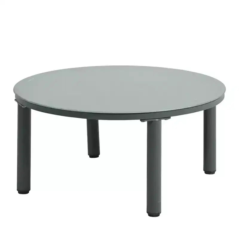 Set divano da esterno semicircolare 6 pezzi Whisen con 2 tavolini da caffè e 4 cuscini, componibile in rattan PE