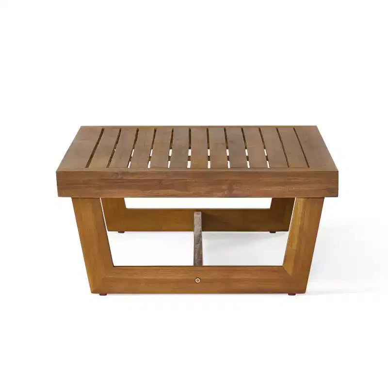 Christopher Knight Home Uland Set di sedute a 7 posti da esterno con design a doghe in legno di acacia con cuscini