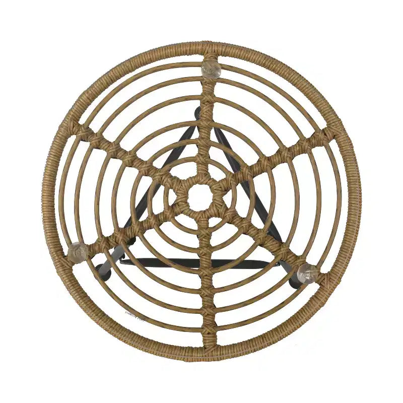 Christopher Knight Home Bechtel Set da conversazione da 5 pezzi per esterni in vimini e vetro temperato con pouf