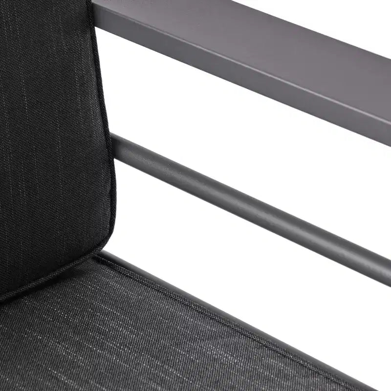 Set da conversazione da esterno a 3 pezzi Christopher Knight Home Crested Bay in alluminio con tavolino a forma di C