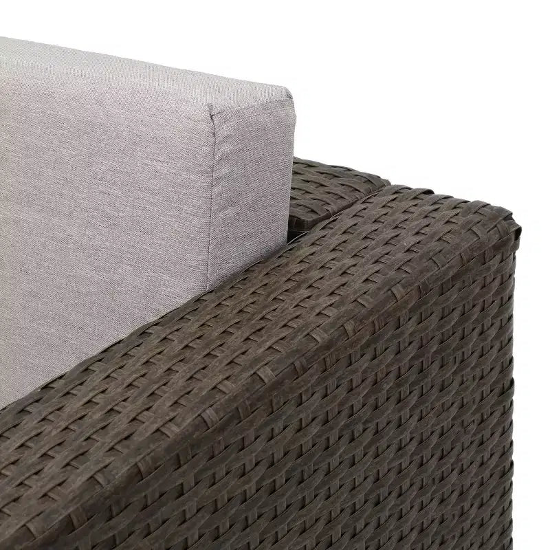 Christopher Knight Home Puerta, Set Salotto da Esterno a 4 Posti in Vimini con Cuscini