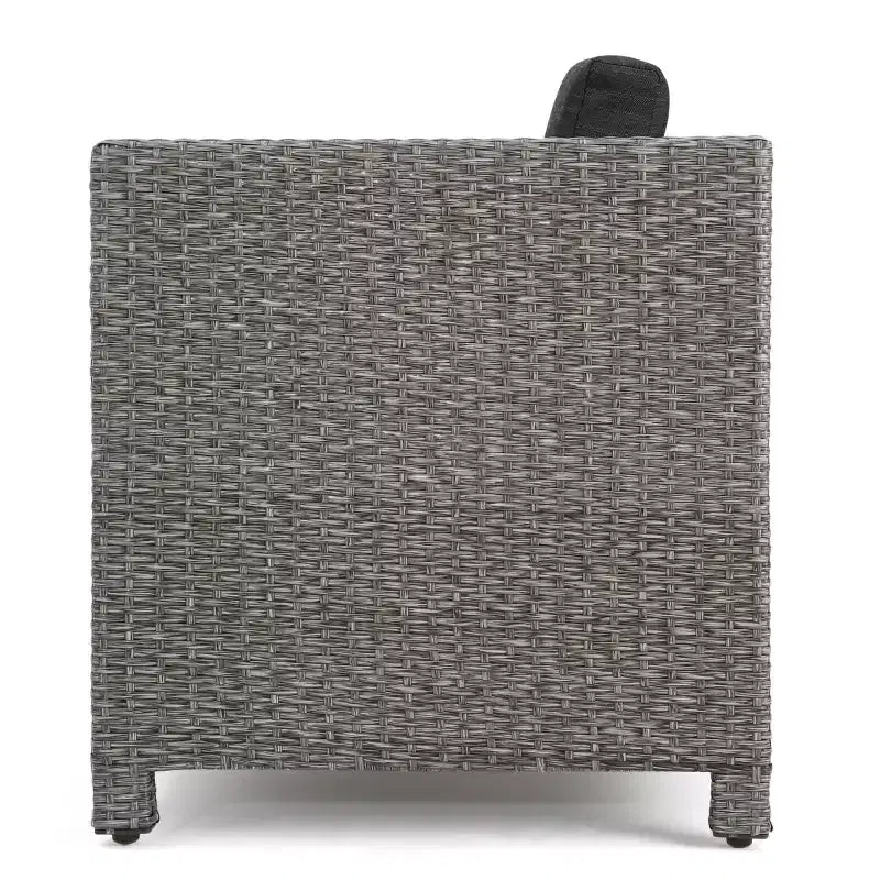 Christopher Knight Home Puerta, Set Salotto da Esterno a 4 Posti in Vimini con Cuscini