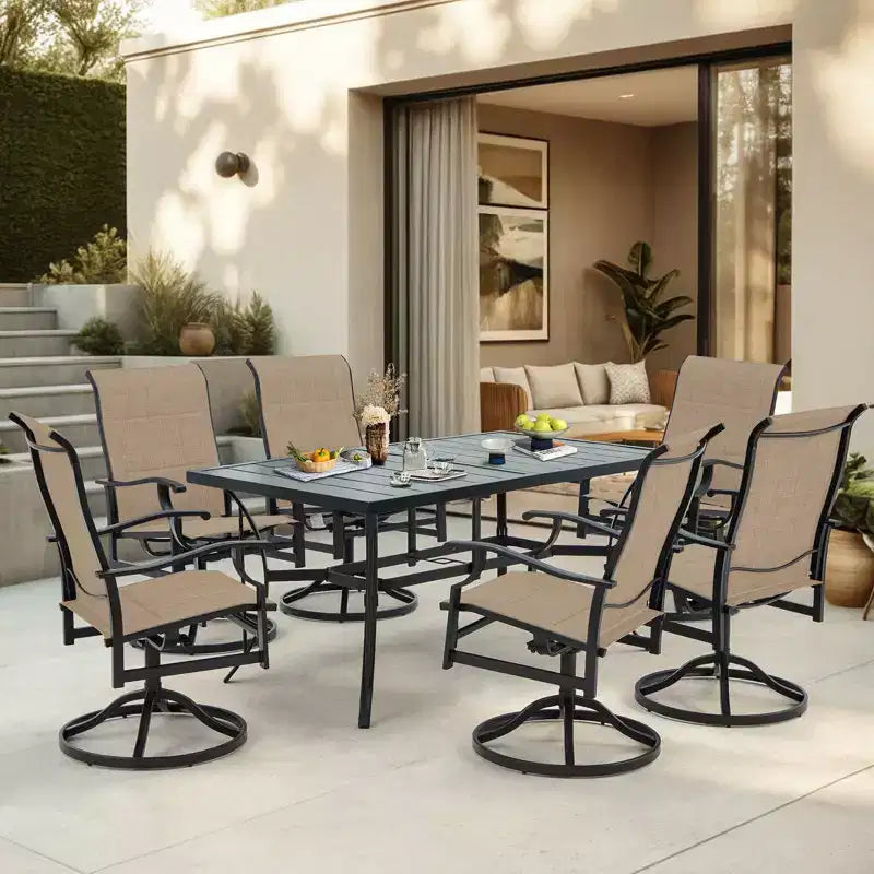 EROMMY 6 - Person Rectangular Outdoor Dining Set