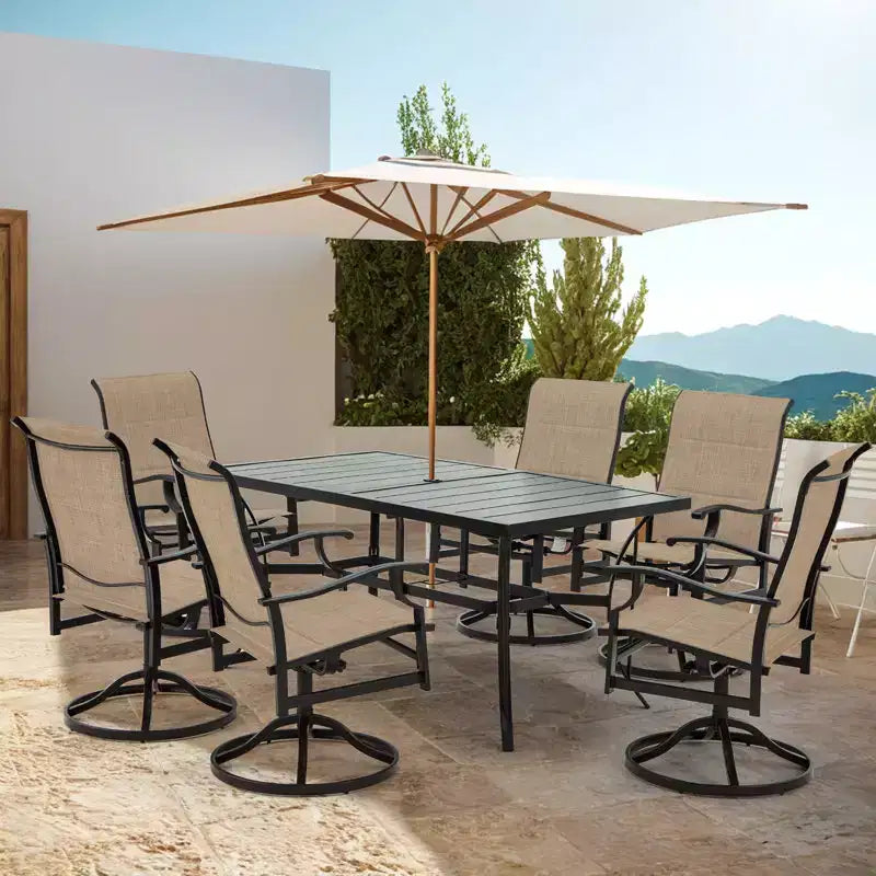 Set da pranzo rettangolare per esterni EROMMY 6 persone