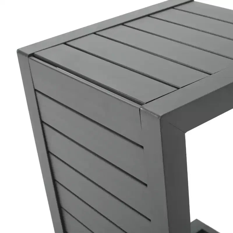 Christopher Knight Home Aviara Set da conversazione da esterno a 3 pezzi in alluminio con tavolino a C