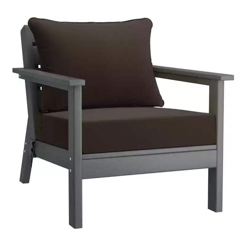 WestinTrends Avalon Set Divano Sezionale Modulare da Esterno a 6 Pezzi, Grigio/Marrone