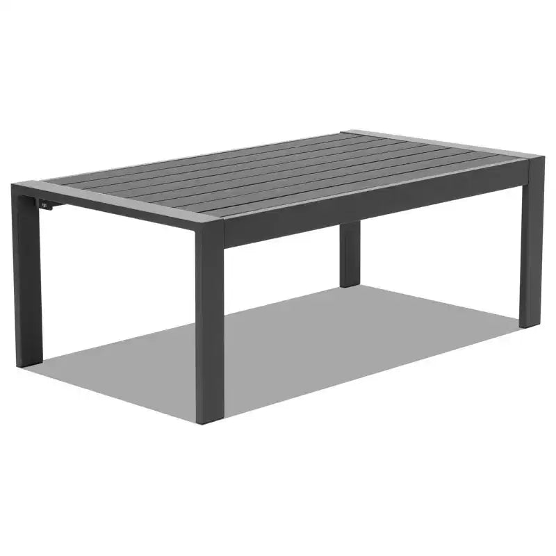 Set da esterno Karl Dark Gray in alluminio a 4 pezzi con cuscini Dark Gray