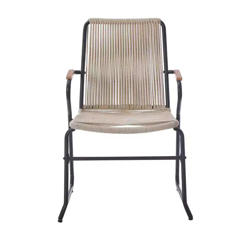 Set Salotto da Esterno Christopher Knight Home Bobby a 3 Pezzi con Intreccio in Corda, Vetro Temperato e Metallo