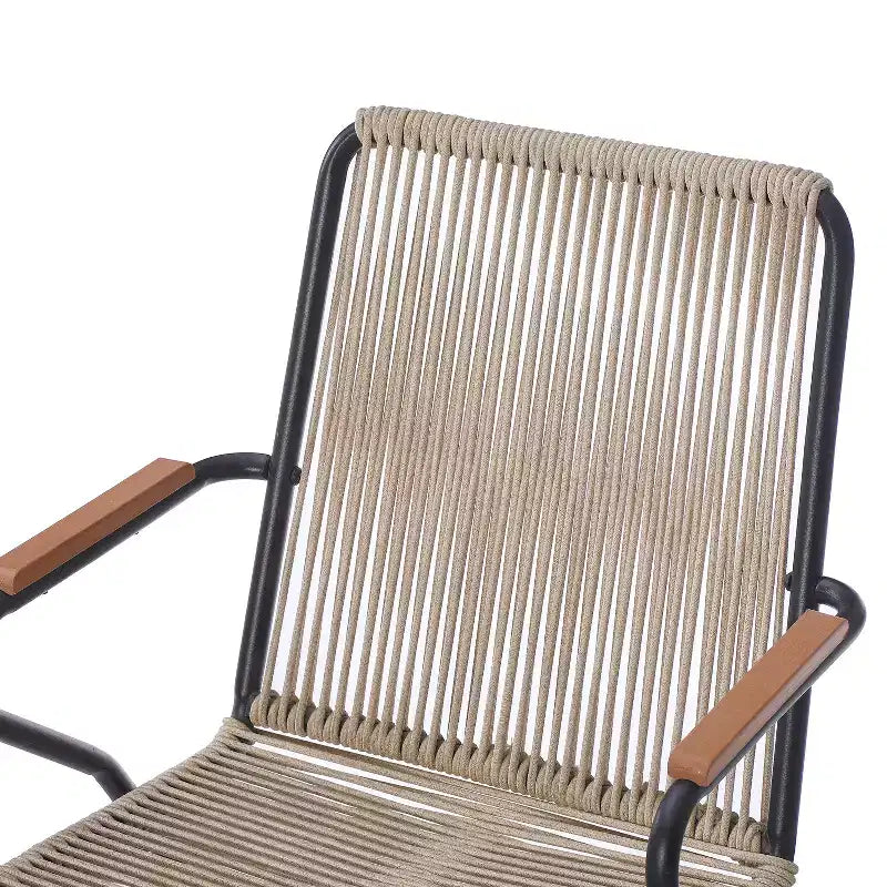 Set Salotto da Esterno Christopher Knight Home Bobby a 3 Pezzi con Intreccio in Corda, Vetro Temperato e Metallo