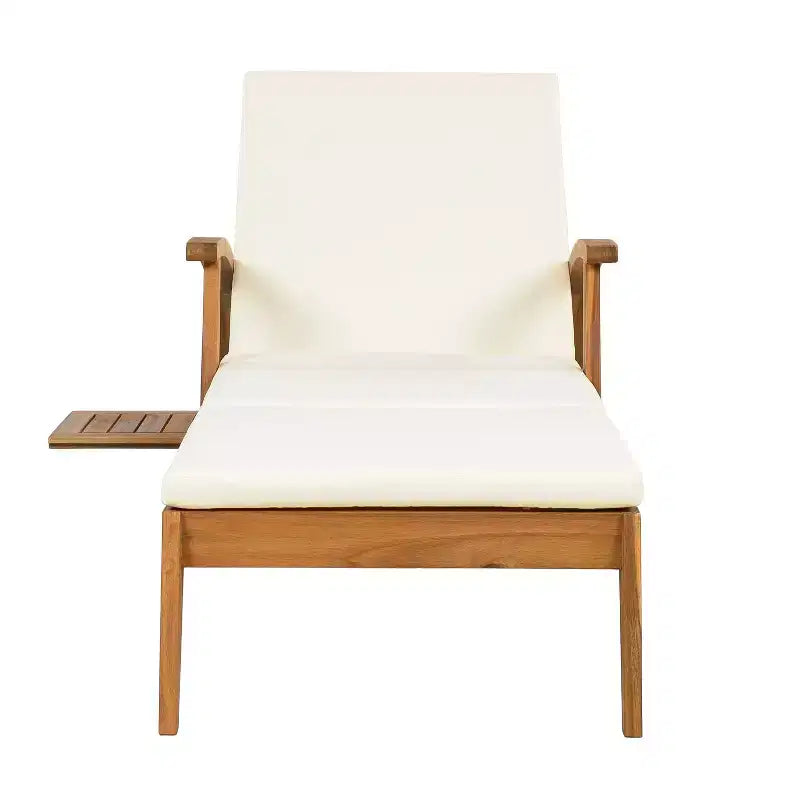Christopher Knight Home Fred Set 3 Pezzi Chaise Longue Regolabile da Esterno in Legno di Acacia e Tavolino