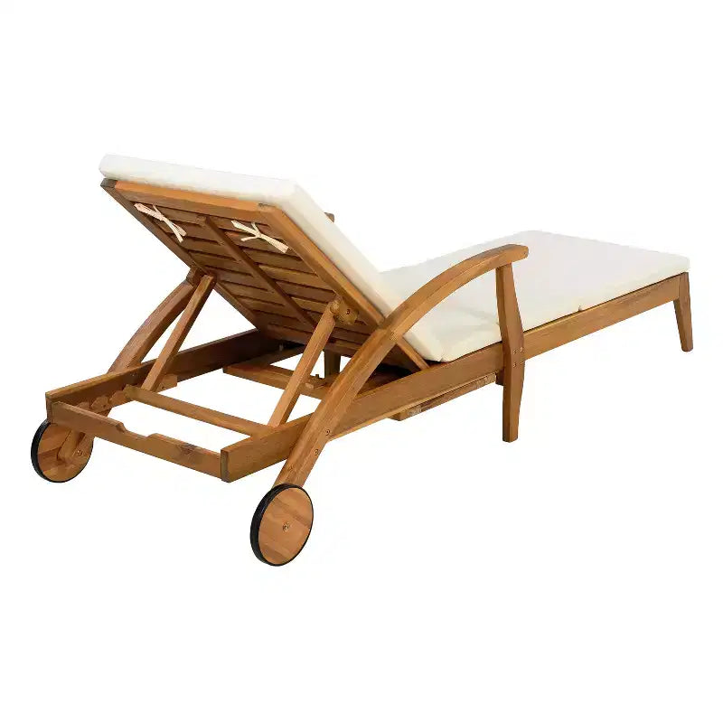 Christopher Knight Home Fred Set da 5 Pezzi, Chaise longue e tavolino d'appoggio regolabili in legno di acacia, da esterno