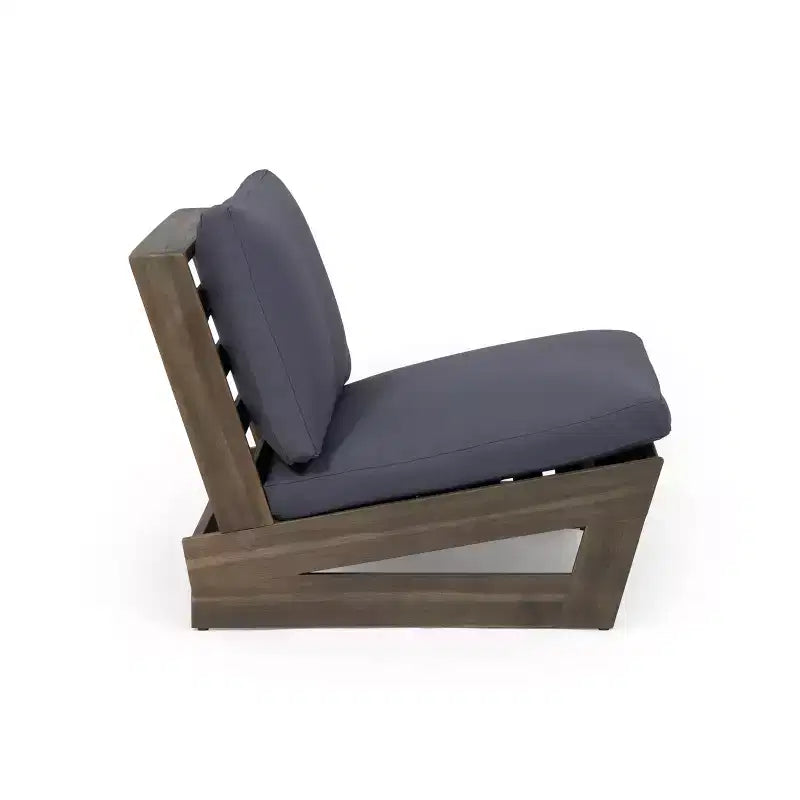 Christopher Knight Home Sherwood Sedie da club da esterno in legno di acacia con cuscini e braciere quadrato