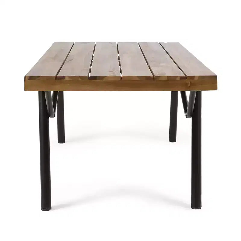 Christopher Knight Home Canoga Set da Divano e Tavolino 2 Posti da Esterno in Legno di Acacia con Cuscini