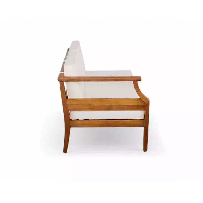 Christopher Knight Home Beate Set Divano da Esterno Rustico in Legno di Acacia 2 Pezzi con Cuscini e Schienale a Doghe Aperte