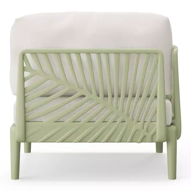 WestinTrends Playa Moderno Set Salotto da Esterno Sezionale a L Modulare a 4 Pezzi in Resina Polipropilene, Verde