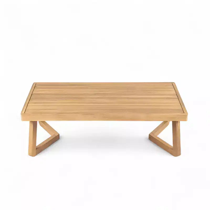 Christopher Knight Home Yantic Set Chioccolata Moderno da Esterno in Legno di Acacia con Divanetto e Tavolino da Caffè con Cuscino Impermeabile